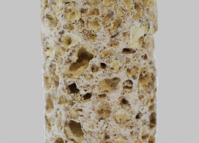 Ignimbrita soldada con pómez. Roca explosiva. Arico, Tenerife. 