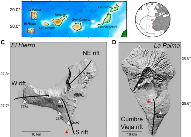 Dynamic subsurface changes on El Hierro and La Palma during volcanic unrest revealed by temporal variations in seismic anisotropy patterns