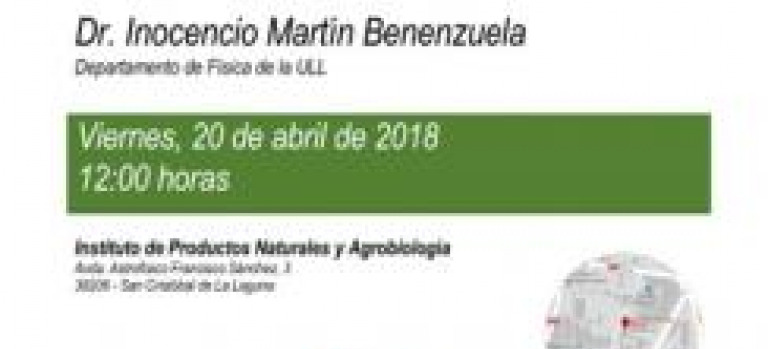 Jornada Punto de Encuentro: "Buscando nuevos materiales con aplicaciones ópticas", Dr. Inocencio Martín Benenzuela